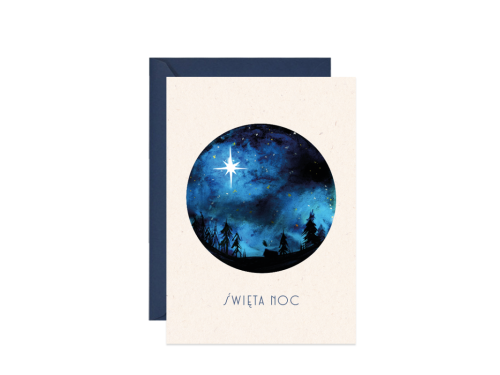 Greeting card - Paperwords - Holy night A6