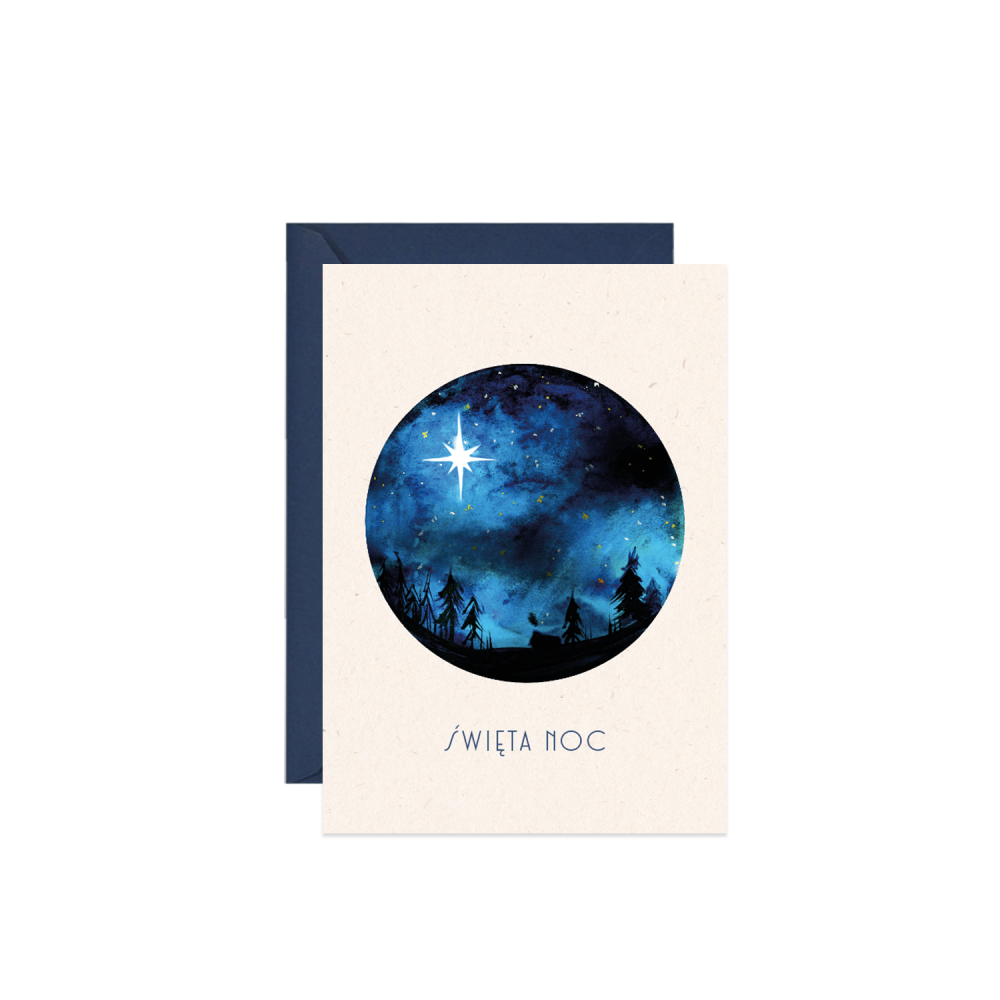 Greeting card - Paperwords - Holy night A6