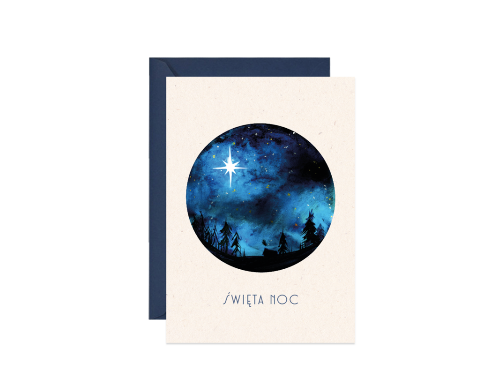 Greeting card - Paperwords - Holy night A6