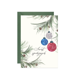 Greeting card - Paperwords -  Christmas tree twigs A6