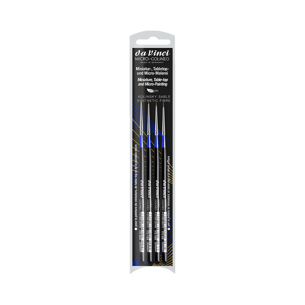 Set of round synthetic brushes Micro Colineo 4272 series - Da Vinci - 4 pcs.