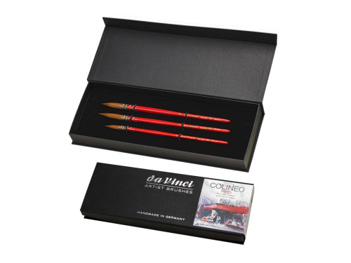 Set of round synthetic brush Colineo Red - Da Vinci - 3 pcs.