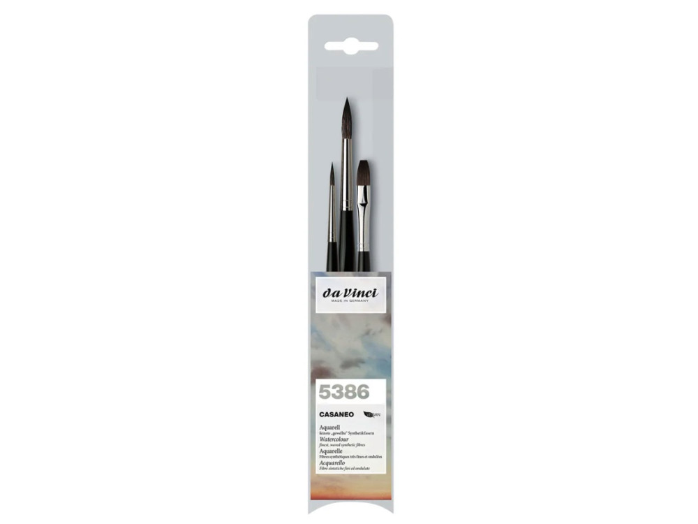 Set of round synthetic Casaneo brushes - Da Vinci - 3 pcs.