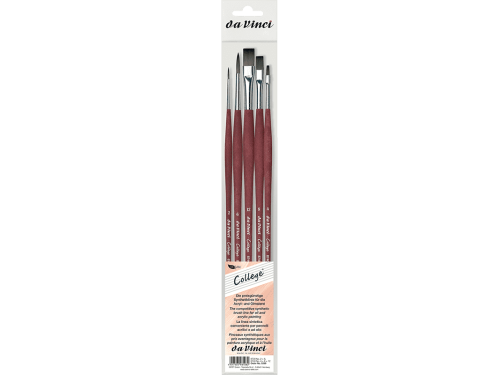 Set of synthetic College brushes - Da Vinci - 5 pcs.