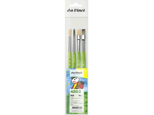 Set of synthetic Fit brushes - Da Vinci - 4 pcs.