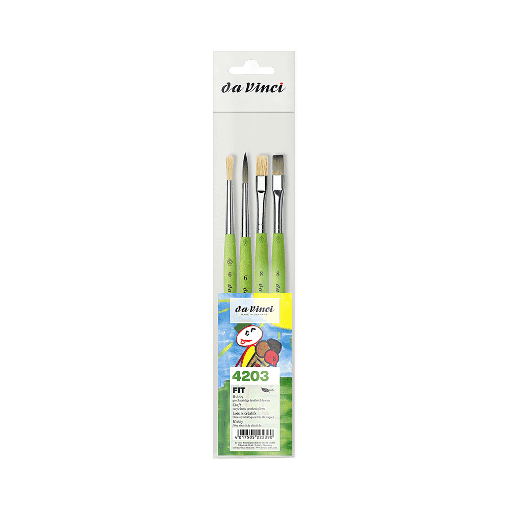 Set of synthetic Fit brushes - Da Vinci - 4 pcs.