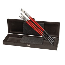 Zestaw pędzli naturalnych Maestro2 w drewnianym etui - Da Vinci - 5 szt.