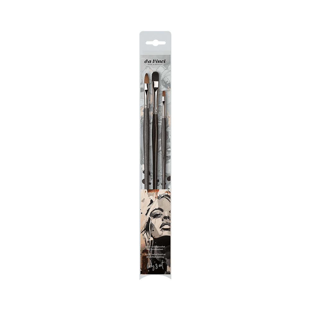 Set of Portrait synthetic brushes - Da Vinci - 3 pcs.