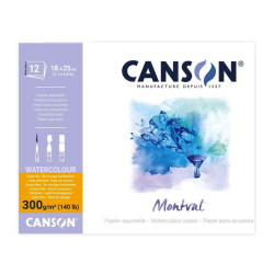 Blok do akwareli Montval 18 x 25 cm - Canson - 300 g 12 ark.
