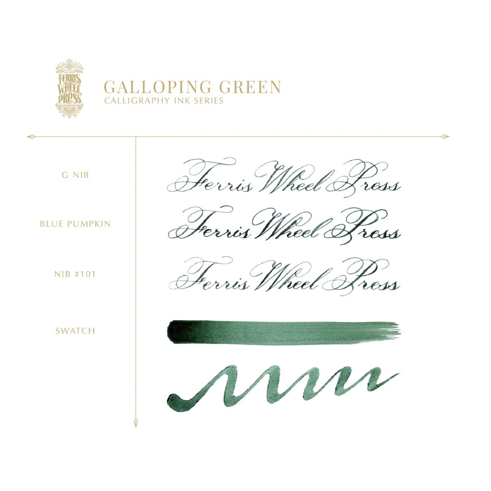 Tusz wodoodporny - Ferris Wheel Press - Galloping Green 28 ml