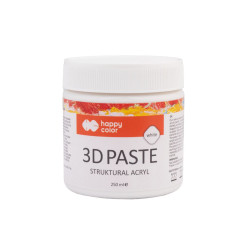 Pasta strukturalna akrylowa 3D - Happy Color - biała 250 ml