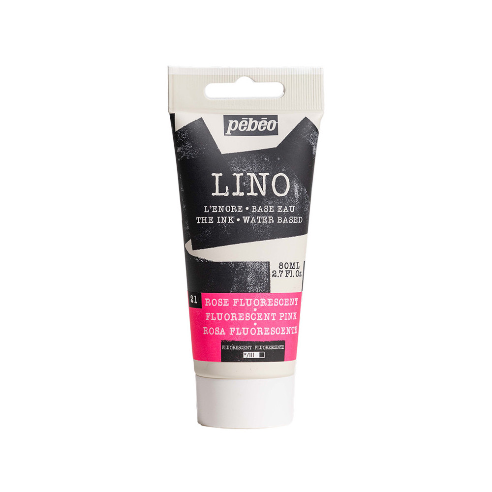Block Printing Ink - Pébéo - Fluorescent Pink 80 ml