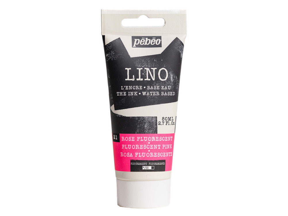 Block Printing Ink - Pébéo - Fluorescent Pink 80 ml