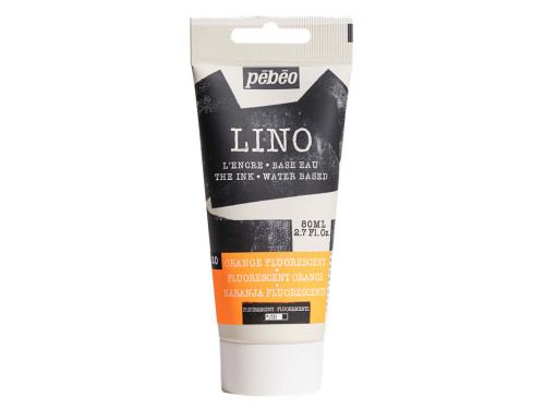 Farba tusz do linorytu Lino - Pébéo - Fluorescent Orange 80 ml