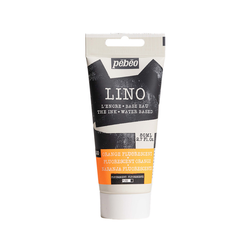 Farba tusz do linorytu Lino - Pébéo - Fluorescent Orange 80 ml
