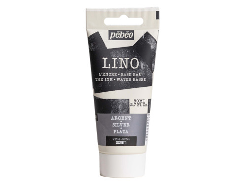 Block Printing Ink - Pébéo - Silver 80 ml