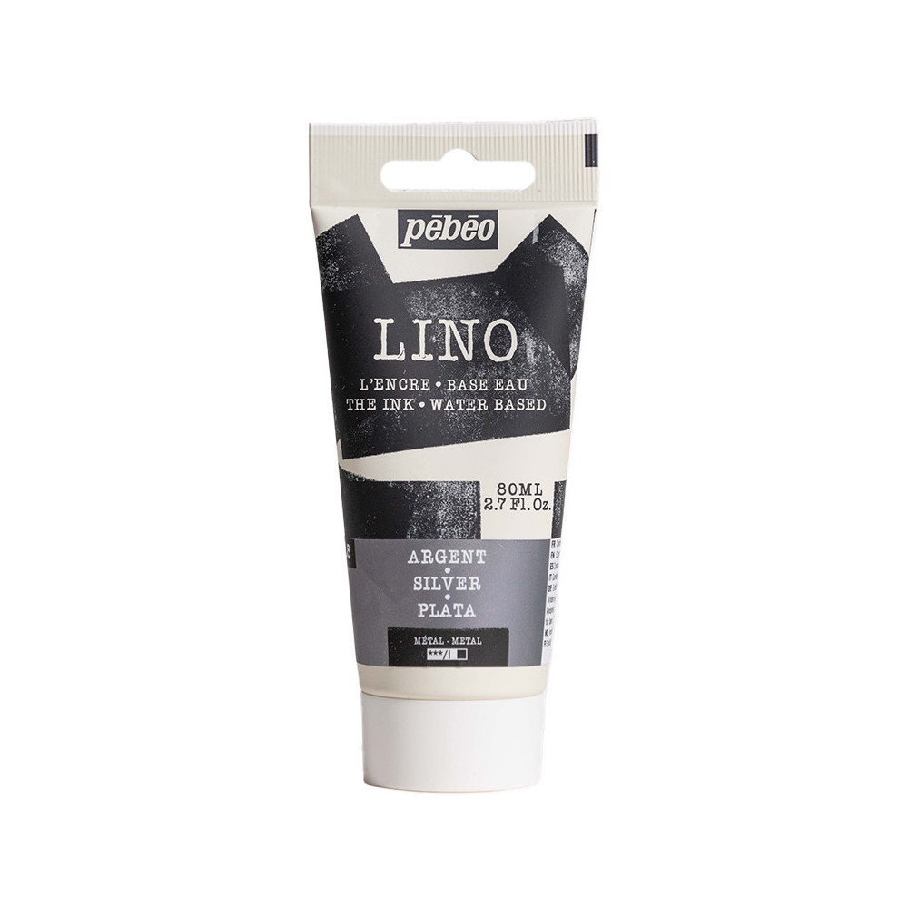 Block Printing Ink - Pébéo - Silver 80 ml