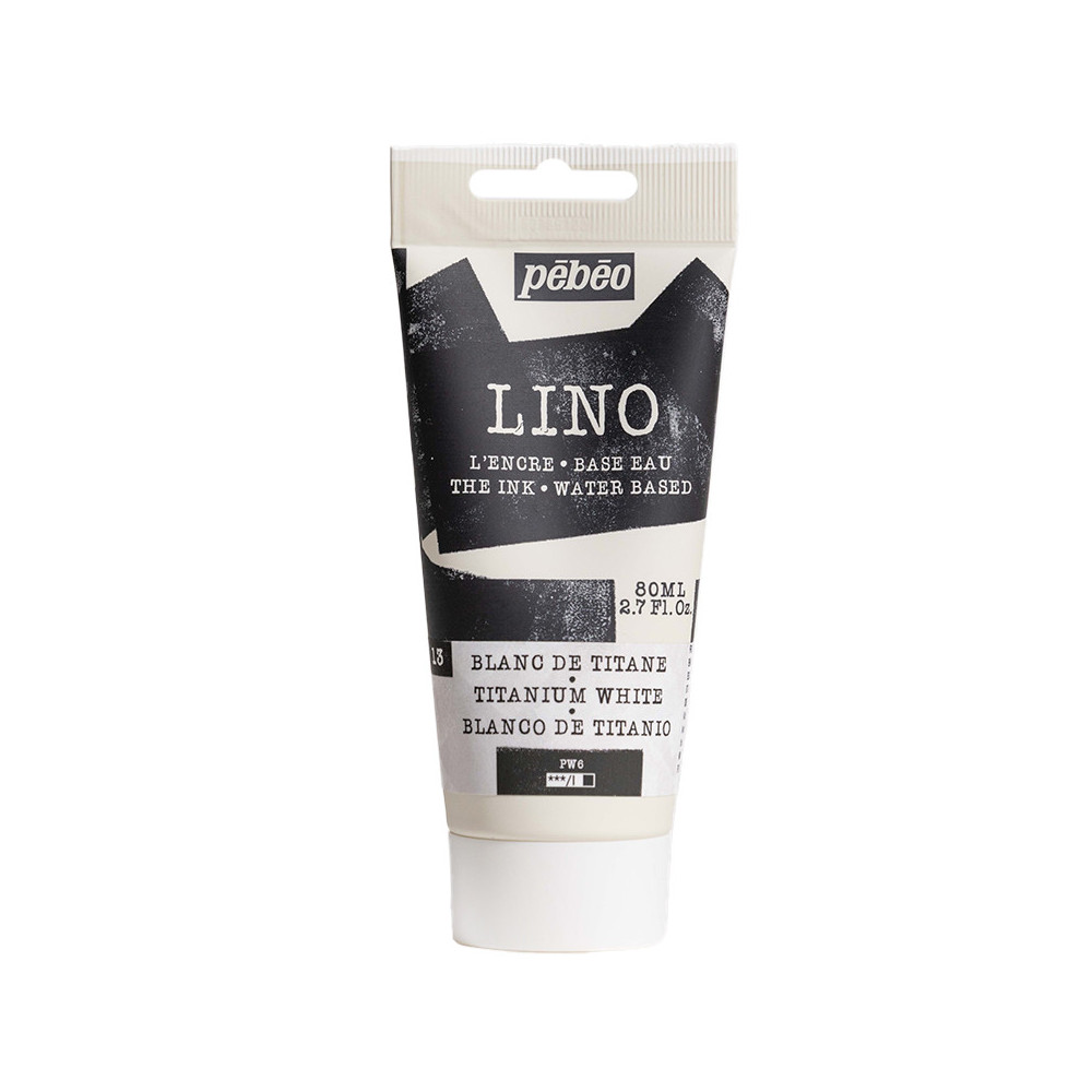Farba tusz do linorytu Lino - Pébéo - Titanium White 80 ml
