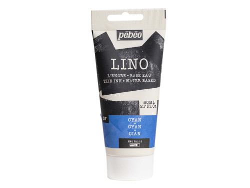 Farba tusz do linorytu Lino - Pébéo - Cyan 80 ml