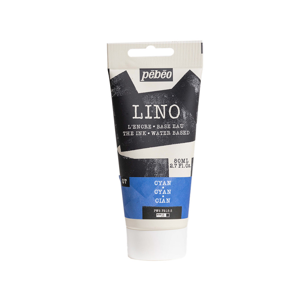 Farba tusz do linorytu Lino - Pébéo - Cyan 80 ml