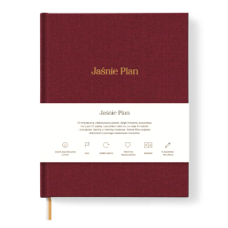 Undated Planner Jaśnie Plan - bordeaux