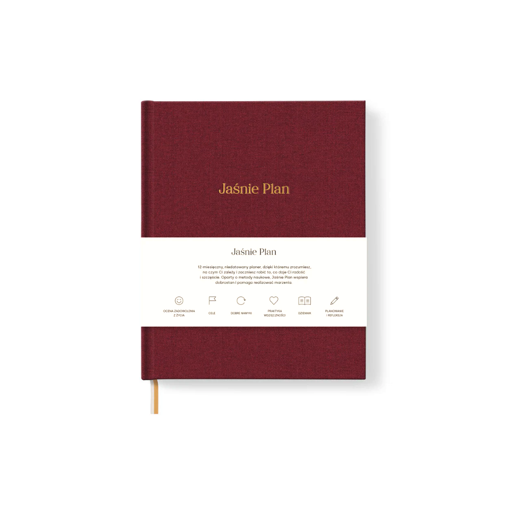 Undated Planner Jaśnie Plan - bordeaux