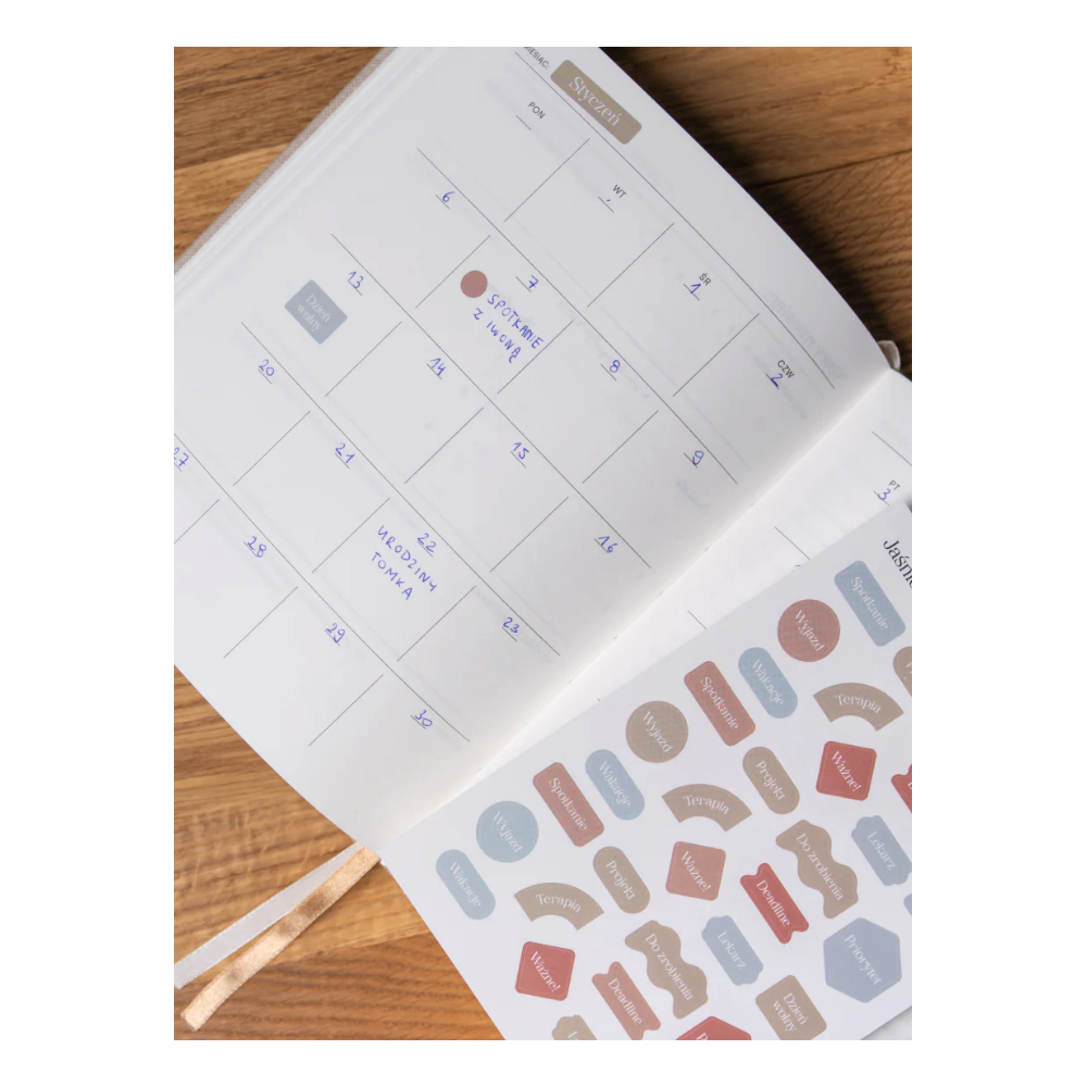 Undated Planner Jaśnie Plan - brown