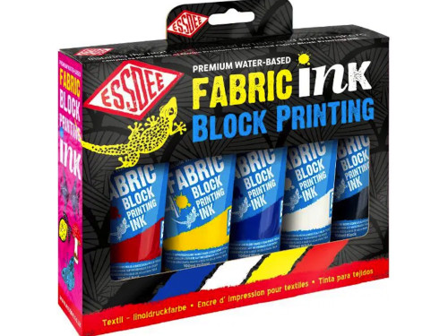 Zestaw farb tuszów do linorytu Fabric Printing Ink - Essdee - 5 x 100 ml
