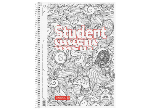 Kołozeszyt w kratkę Student Ośmiornica A4 - Brunnen - 90 g/m2 80 ark.