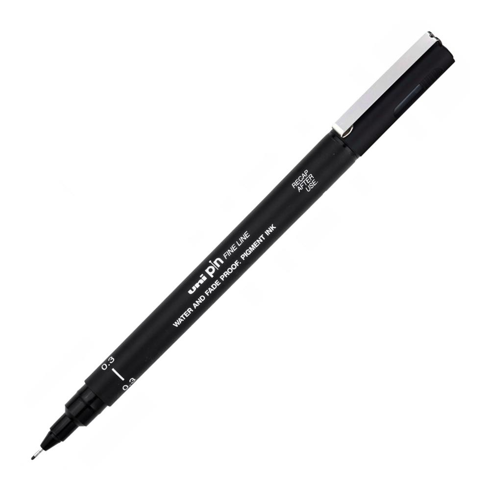 Fineliner Pen Pin 200 - Uni - black, 0,03 mm