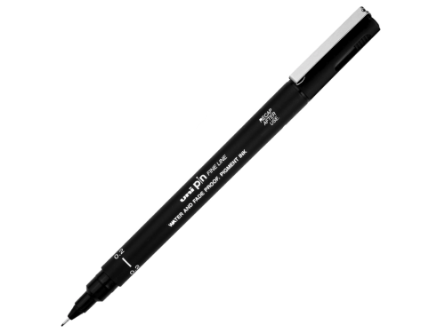 Fineliner Pen Pin 200 - Uni - black, 0,02 mm