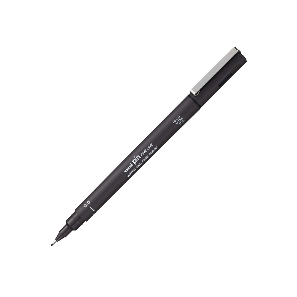 Fineliner Pen UNI PIN 005-200 dark grey