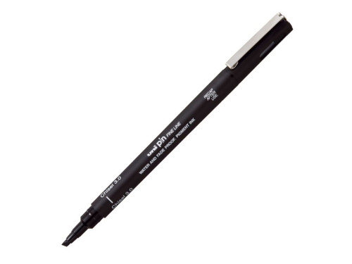 Fineliner Pen Pin CS3-200 - Uni - black, chisel, 3 mm