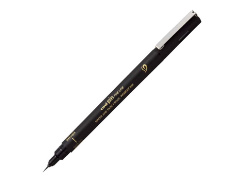 Cienkopis kreślarski z pędzelkiem Brush Fine Liner 500 - Uni - black