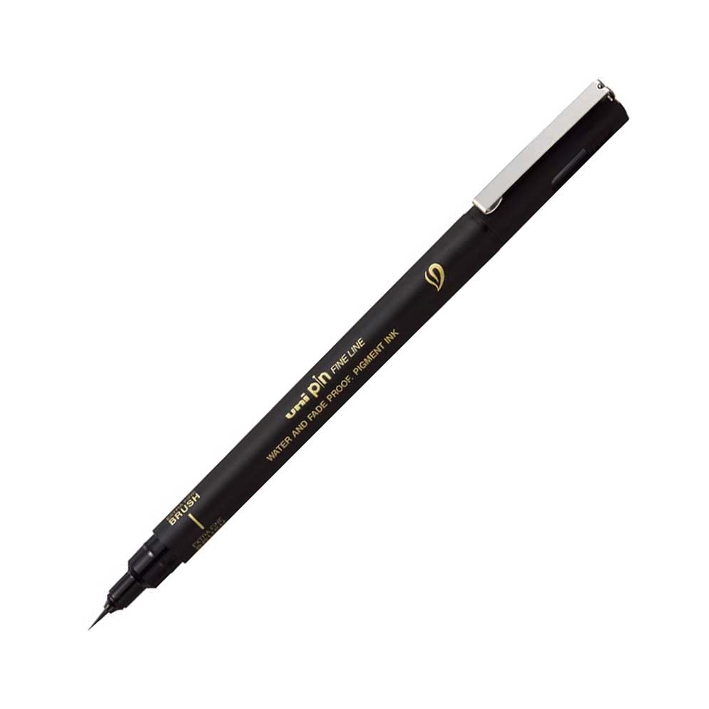 Cienkopis kreślarski z pędzelkiem Brush Fine Liner 500 - Uni - black