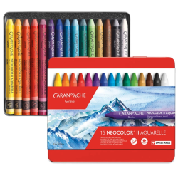 Zestaw pasteli akwarelowych Neocolor II - Caran d'Ache - 15 szt.