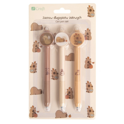 Set of erasable gel pens Capybara - DpCraft - 3 pcs.