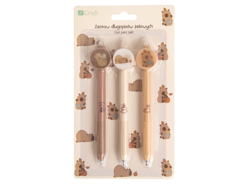 Set of erasable gel pens Capybara - DpCraft - 3 pcs.