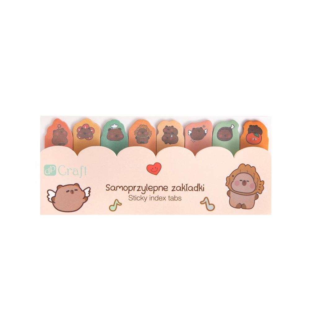 Self-adhesive index tabs Capybara - DpCraft - 120 pcs.