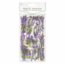 Lavender PVC stickers - DpCraft - 92 pcs.