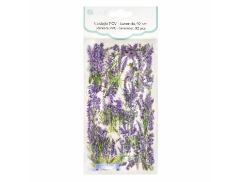 Lavender PVC stickers - DpCraft - 92 pcs.