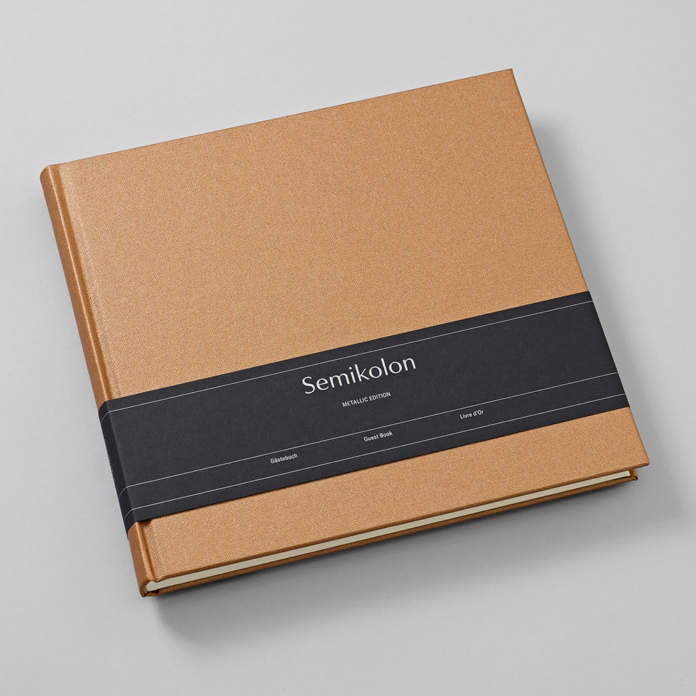 Guest book Heritage Line Metallic - Semikolon - Urban Bronze