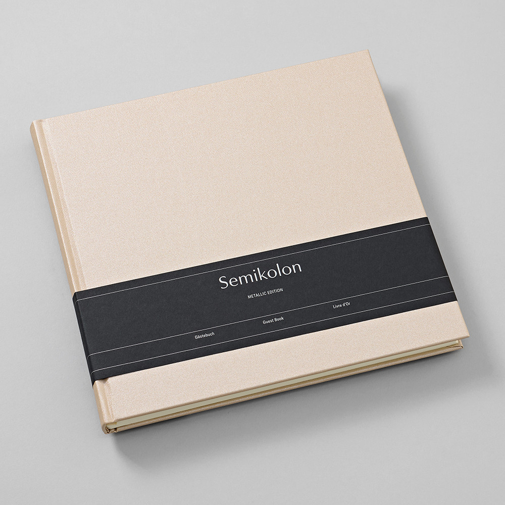 Guest book Heritage Line Metallic - Semikolon - Satin Champagne