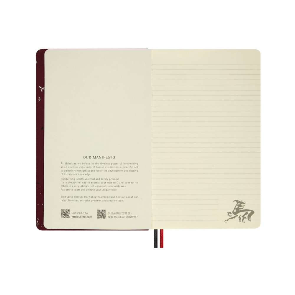 Notatnik w linie 2026 Year of the Horse - Moleskine - Red Fire Horse