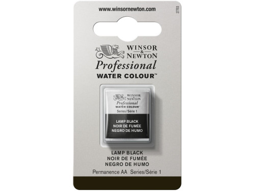Farba akwarelowa Professional w półkostce - Winsor & Newton - Lamp Black