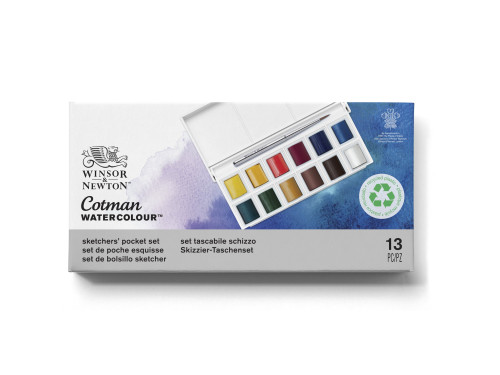 Zestaw farb akwarelowych Cotman Sketchers Pocket - Winsor & Newton - 12 kolorów