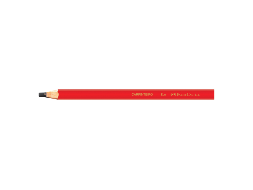 Ołówek stolarski z miarką - Faber-Castell - czerwony