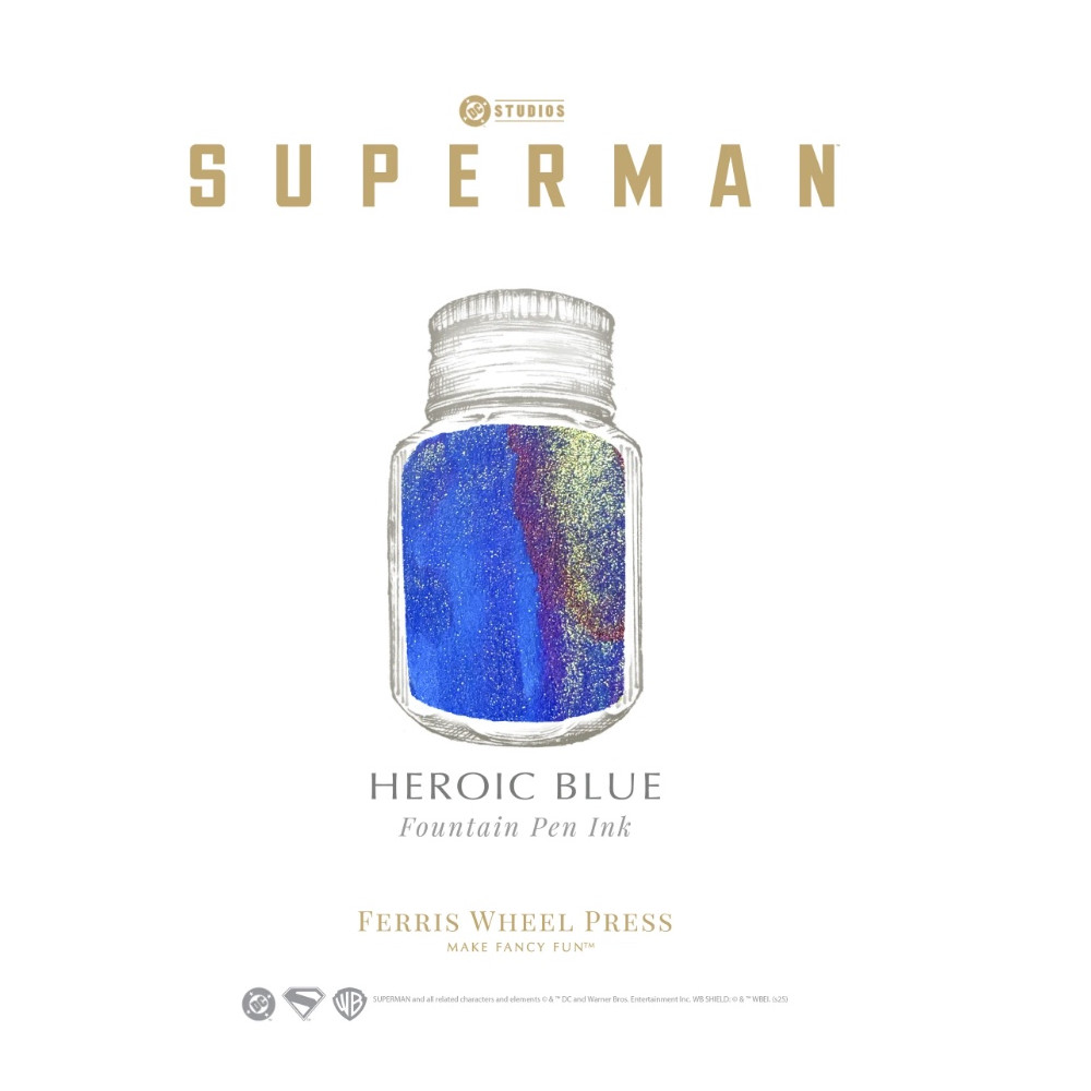 Calligraphy ink Superman - Ferris Wheel Press - Heroic Blue 28 ml