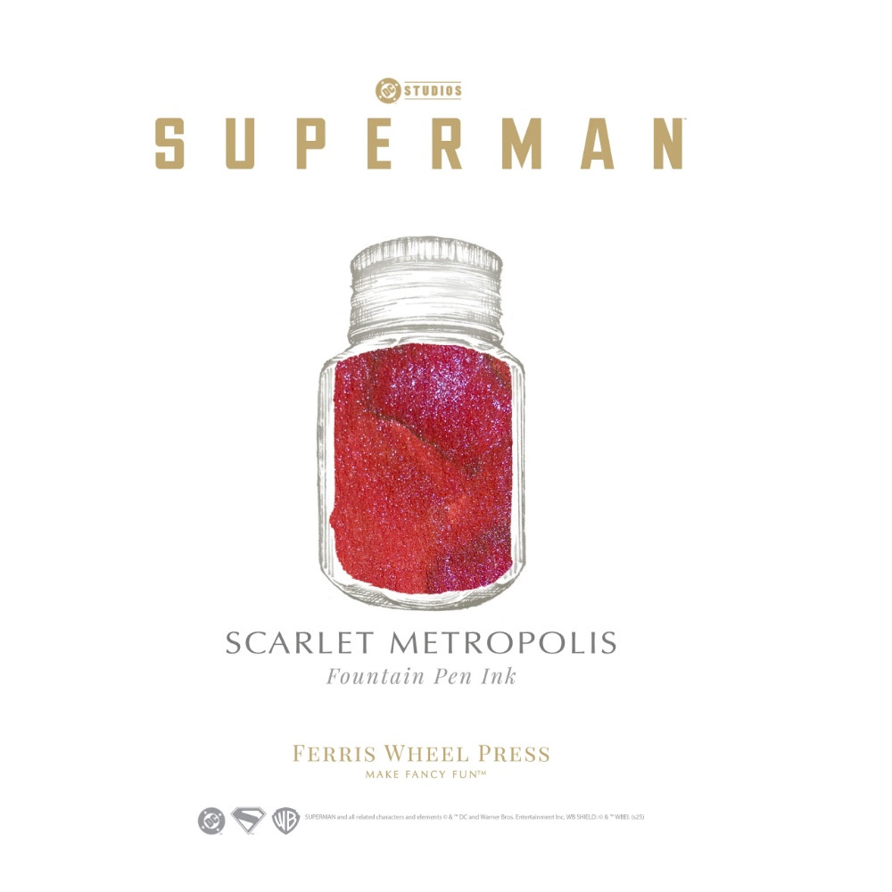 Calligraphy ink Superman - Ferris Wheel Press - Scarlet Metropolis 28 ml
