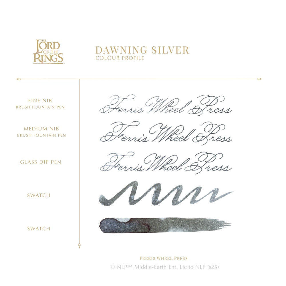Atrament The Lord of the Rings - Ferris Wheel Press - Dawning Silver 28 ml